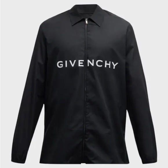Givenchy Men's Boxy Zip Logo Overshirt Nwt Size 37